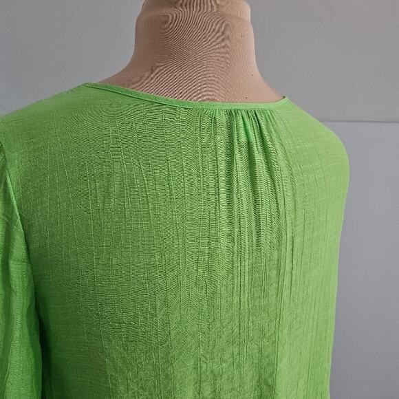 Counterparts Green Embroidered Eyelet Cut Out Relaxed Fit Small Neon Green - Picture 8 of 16